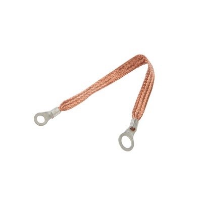 [ALL76329-18] Allstar Performance - Copper Ground Strap 18in W/ 1/4in and 3/8in Ring