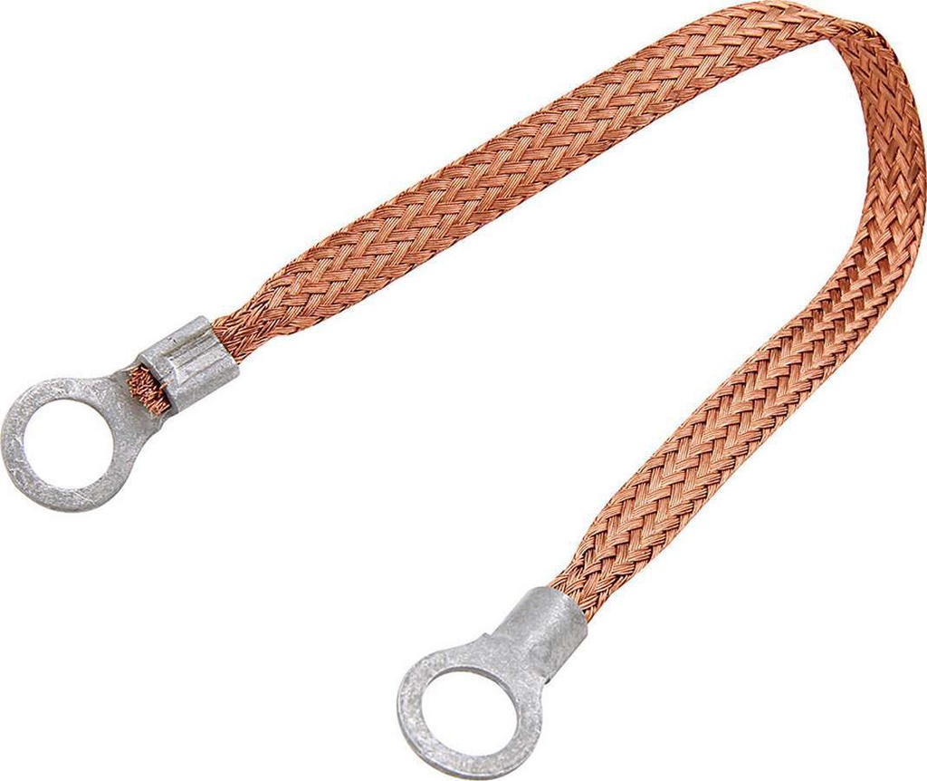 [ALL76330-18] Allstar Performance - Copper Ground Strap 18in w/ 3/8in Ring Terminals