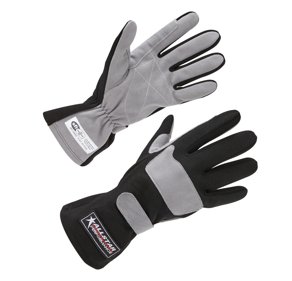 [ALL911014] Allstar Performance - Driving Gloves SFI 3.3/1 S/L Black/Gray Large