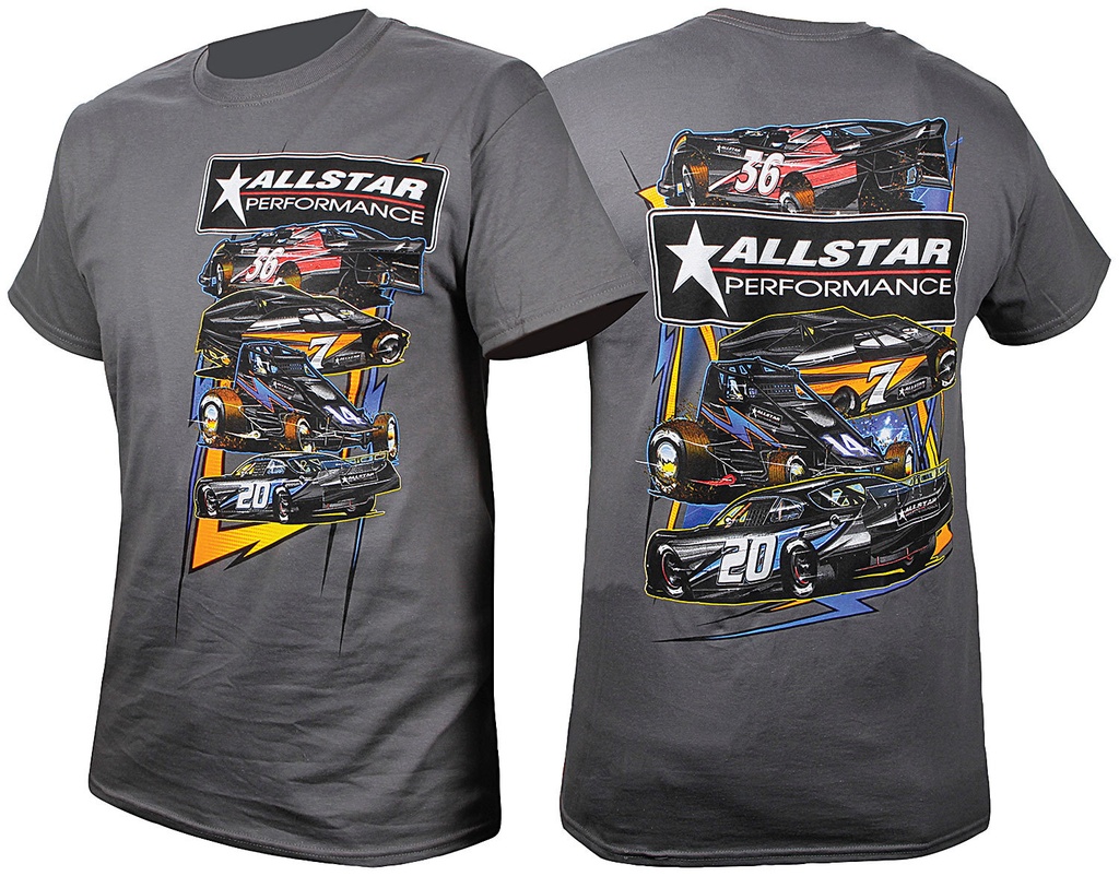 [ALL99901L] Allstar Performance - T-Shirt Dark Gray Circle Track Large