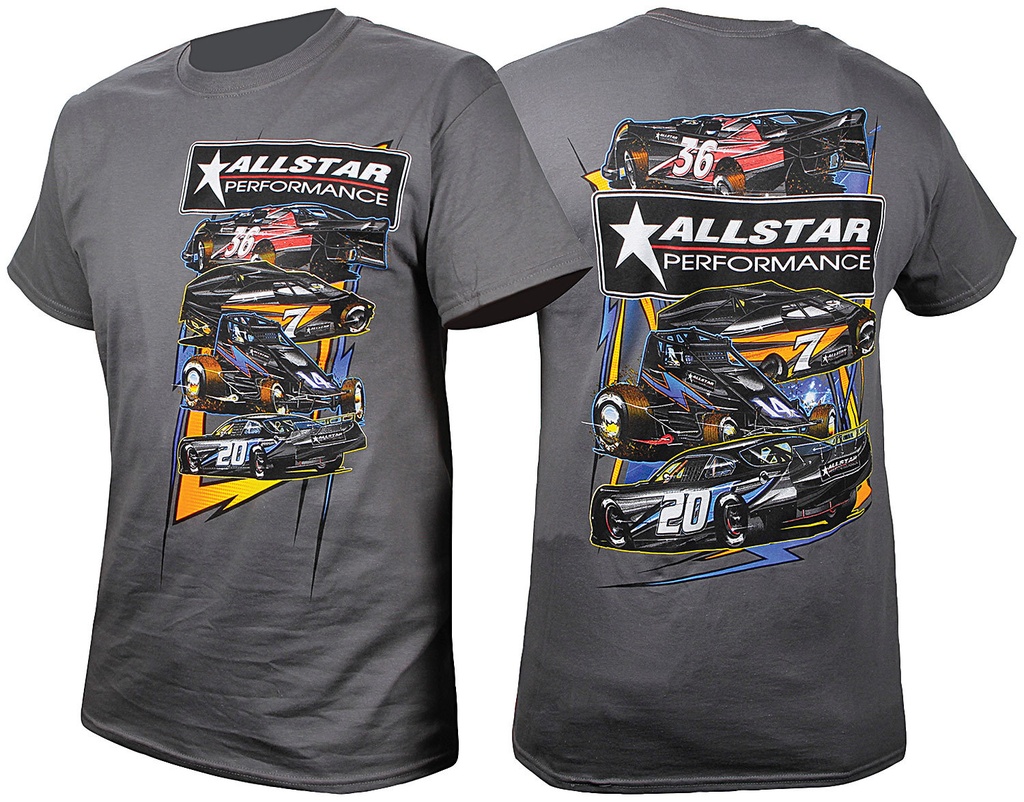 [ALL99901XXXL] Allstar Performance - T-Shirt Dark Gray Circle Track XXX-Large