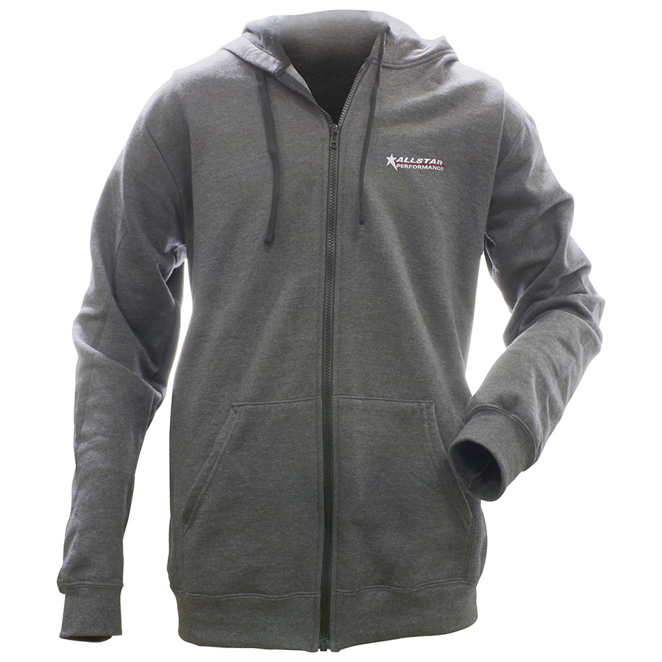 [ALL99917L] Allstar Performance - Allstar Full Zip Hooded Sweatshirt Charcoal L