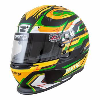 [ZAMH760C49M] Zamp Racing - Helmet RZ-70 Medium Grn/Blk SA2020/FIA8859
