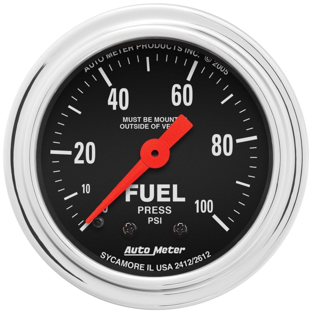[ATM2412] Autometer - 2in Fuel Press. 0-100 Psi