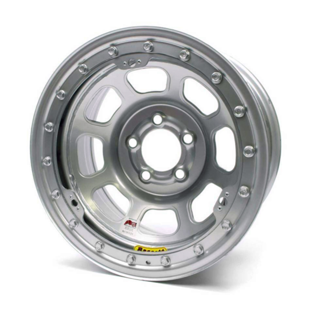 [BAS58D54ISLK] Bassett - 15X8 Imca B/Lock Wheel D-Hole Silver 5X5