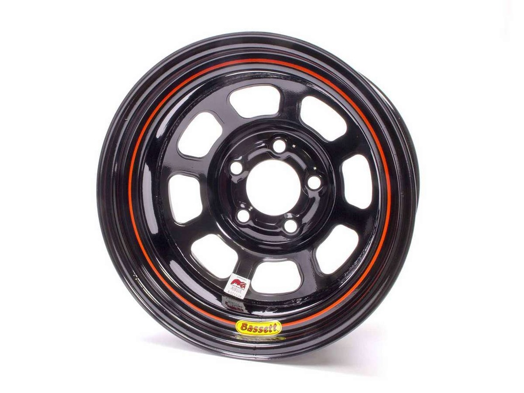 [BAS58DC3I] Bassett - 15x8 Imca Wheel D-Hole Black 5x4.75