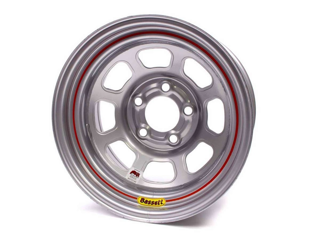 [BAS58DF3IS] Bassett - 15X8 Imca Wheel D-Hole Silver 5X4.50