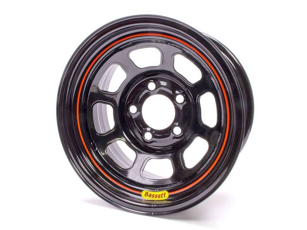 [BAS58SF5] Bassett - 15X8 5X4.5 Black Spun