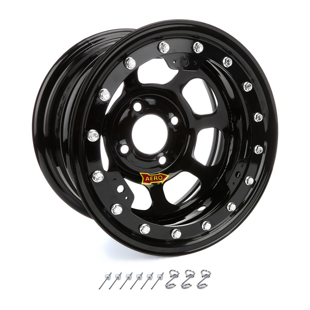 [ARW33-174230B] Aero Race Wheels - 13x7 3in. 4.25 Black Beadlock