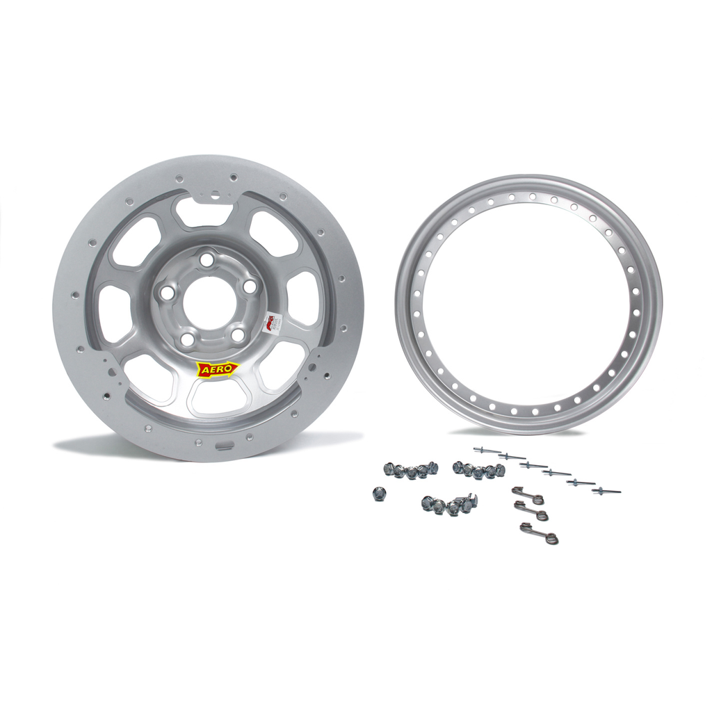 [ARW53-004720S] Aero Race Wheels - 15X10 2In 4.75 Silver Beadlock