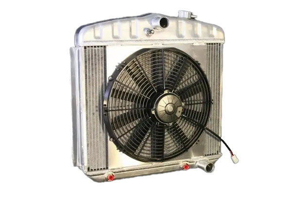 [DEW32-4139013A] Dewitts Radiator - Radiator W/Fans 55-57 Chevy Auto Trans Raw