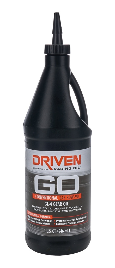 [JGP04530] Driven Racing Oil - GL-4 Conventional 80w90 Gear Oil Quart