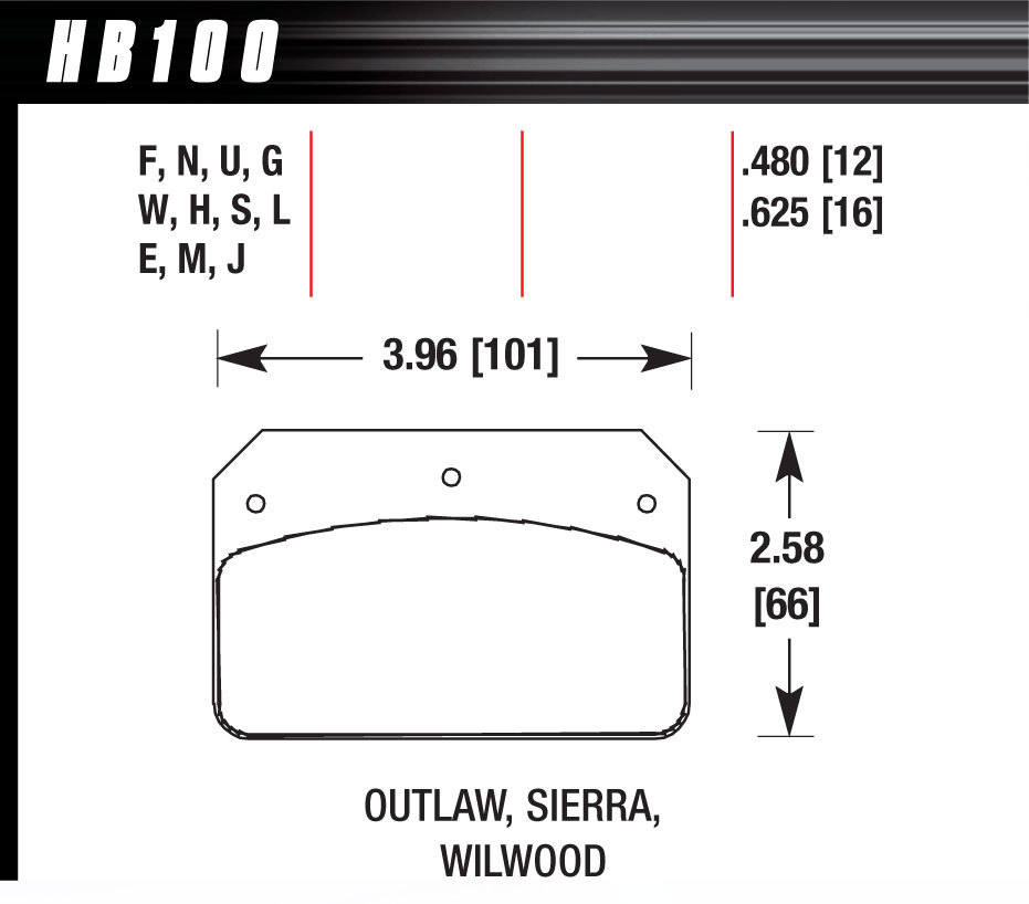 [HAWHB100G480] Hawk Brake - Brake Pad Dynalite Dtc- 60