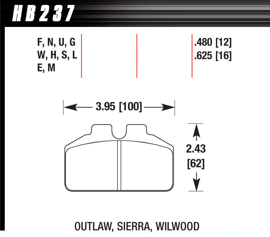 [HAWHB237M625] Hawk Brake - Dl Bridgebolt-Black