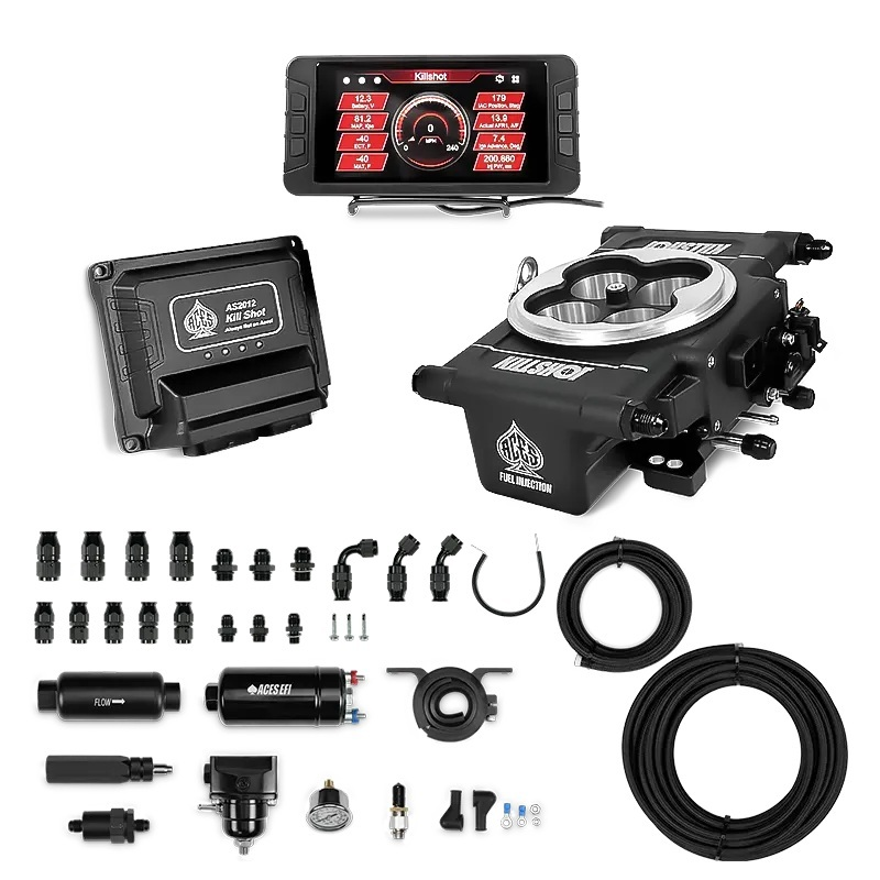 [AFIAS2012BFK-D] Aces EFI - Killshot EFI 4bbl W/Fuel Delivery Kit Blk