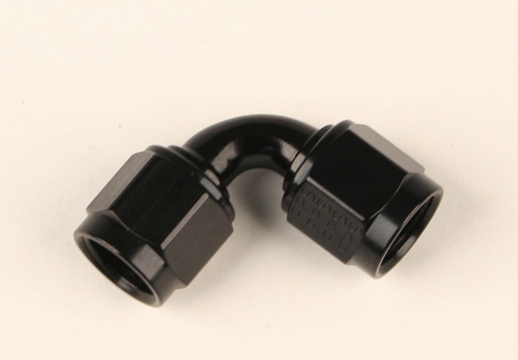 [FRG496321-BL] Fragola - 4an Female 90-Degree Coupler Fitting Black