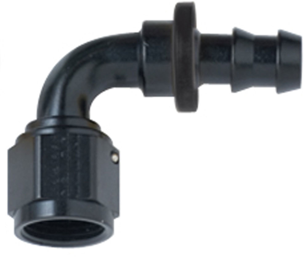 [FRG209010-BL] Fragola - Hose Fitting #10 90 Deg Push Lock Black