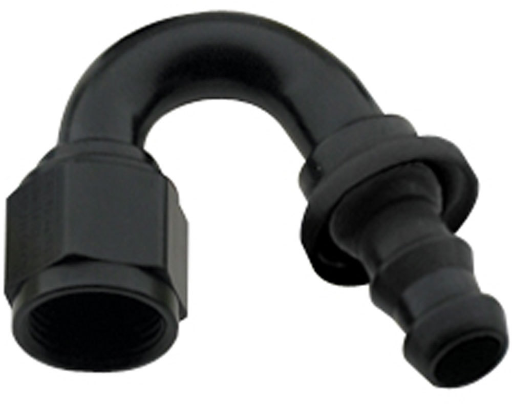[FRG215012-BL] Fragola - Hose Fitting #12 150 Deg Push Lock Black
