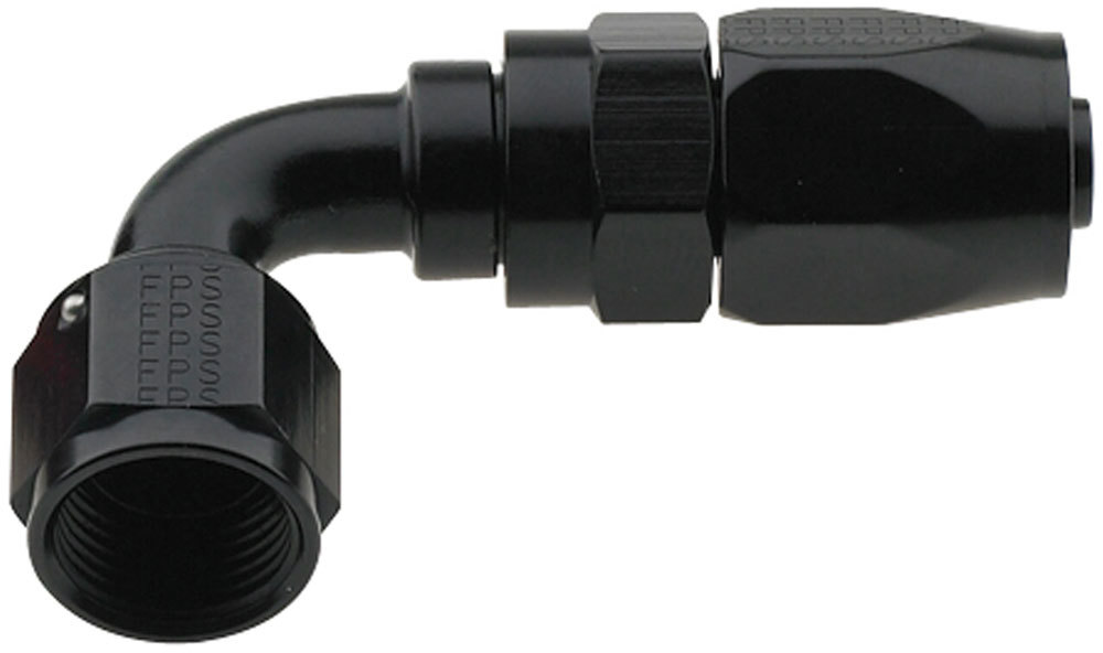 [FRG229006-BL] Fragola - Hose Fitting #6 90 Deg Pro-Flow Black