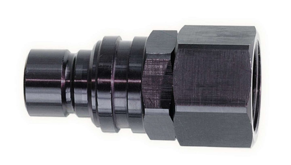 [JFT52708] Jiffy-Tite - Q/R Female 1/2 NPT Plug Valved Black