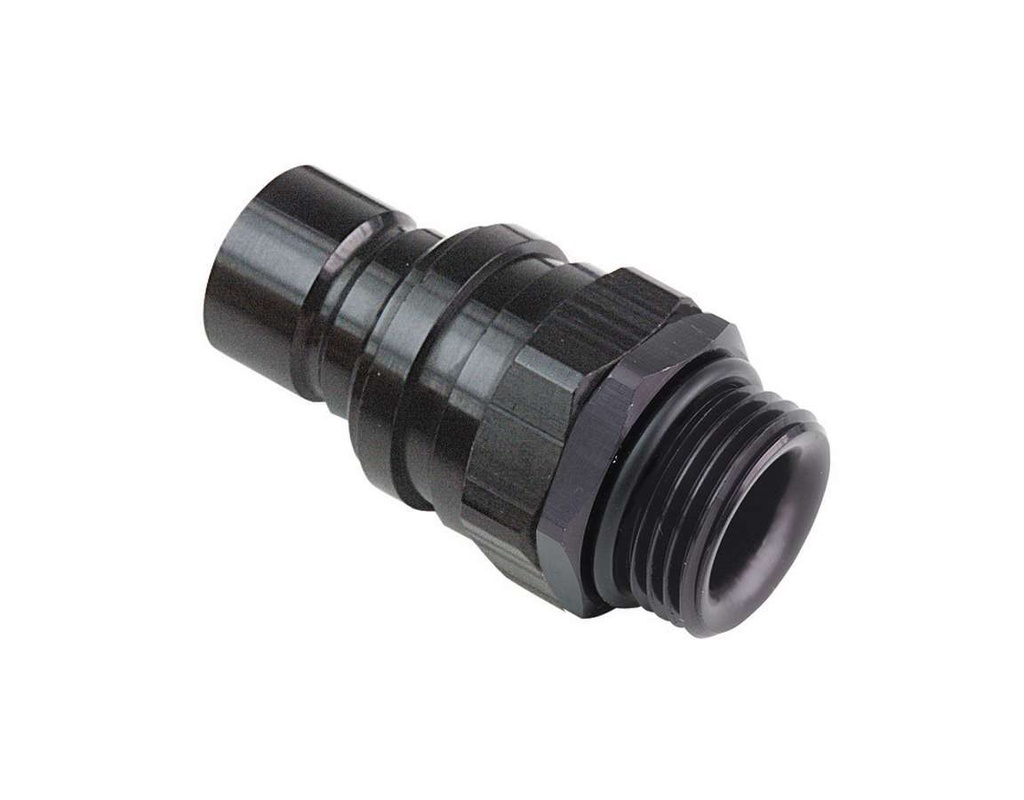 [JFT32106] Jiffy-Tite - Q/R #6 Male O-Ring Boss Plug Valved Black