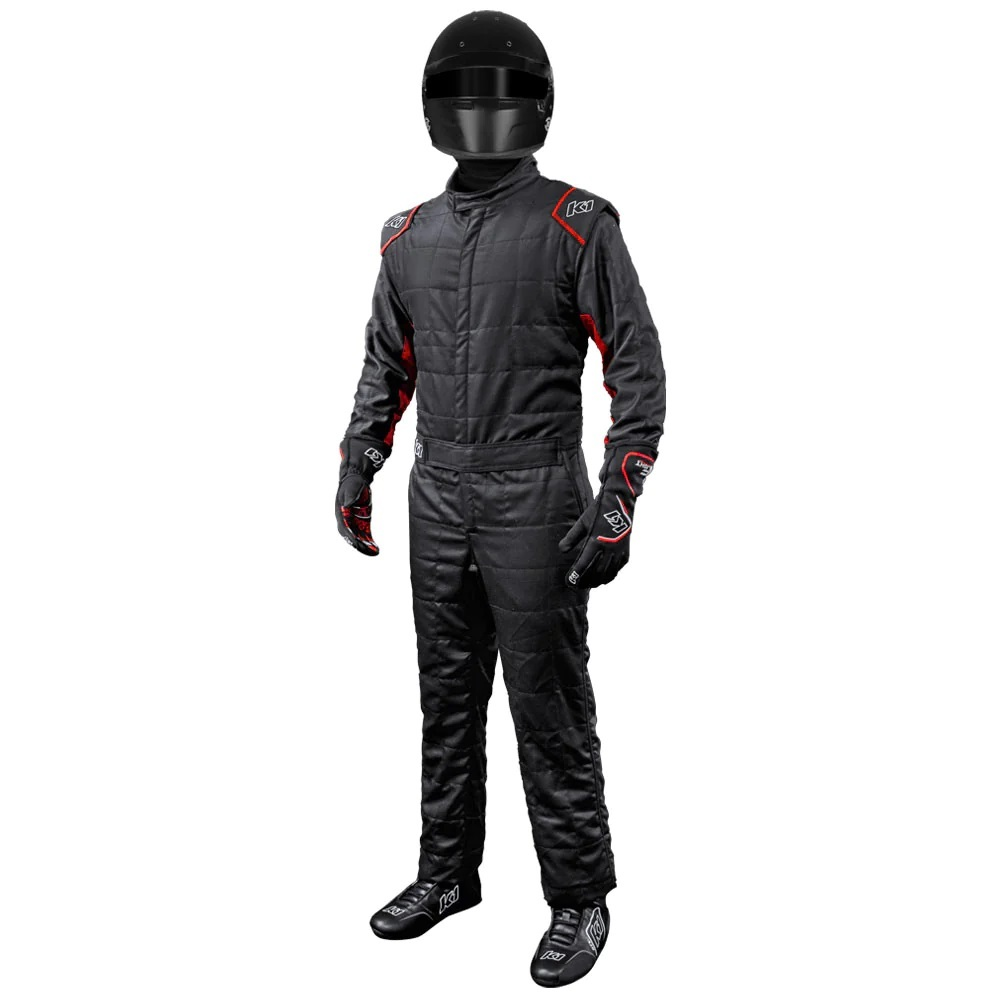 [K1R20-OTL-NR-L] K1 Racegear - Suit Outlaw Large Black / Red SFI 3.2A/5