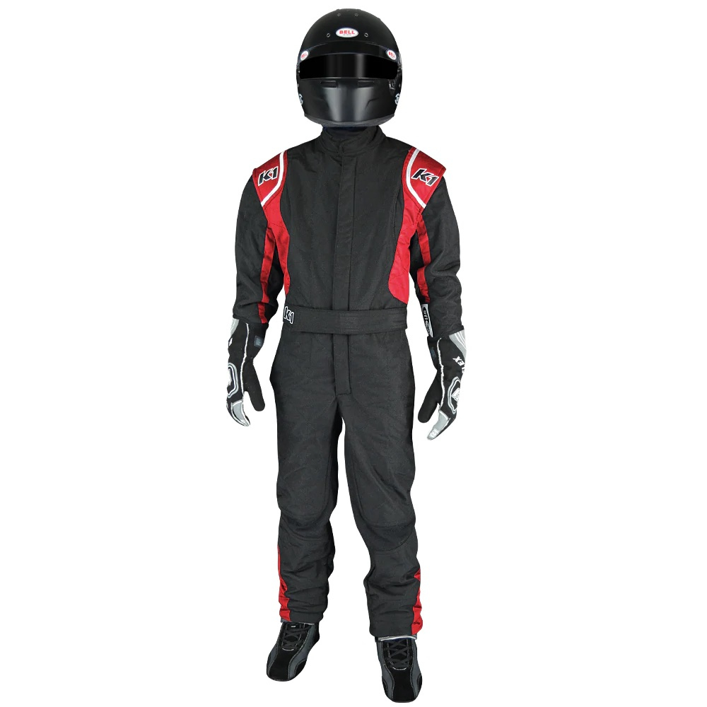 [K1R20-PRY-NR-4XS] K1 Racegear - Suit Precision II 4X- Small Black/Red