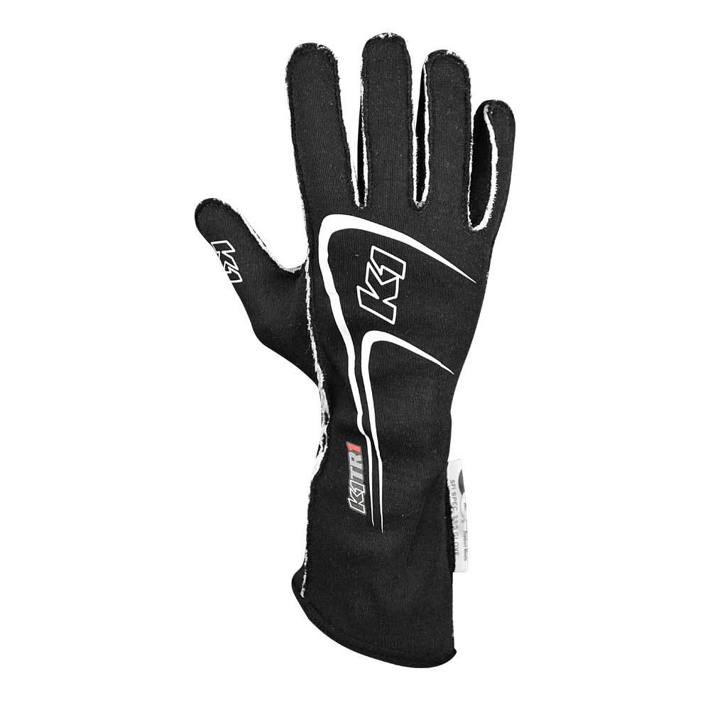 [K1R23-TR1-N-XS] K1 Racegear - Glove Track 1 Black X- Small Youth