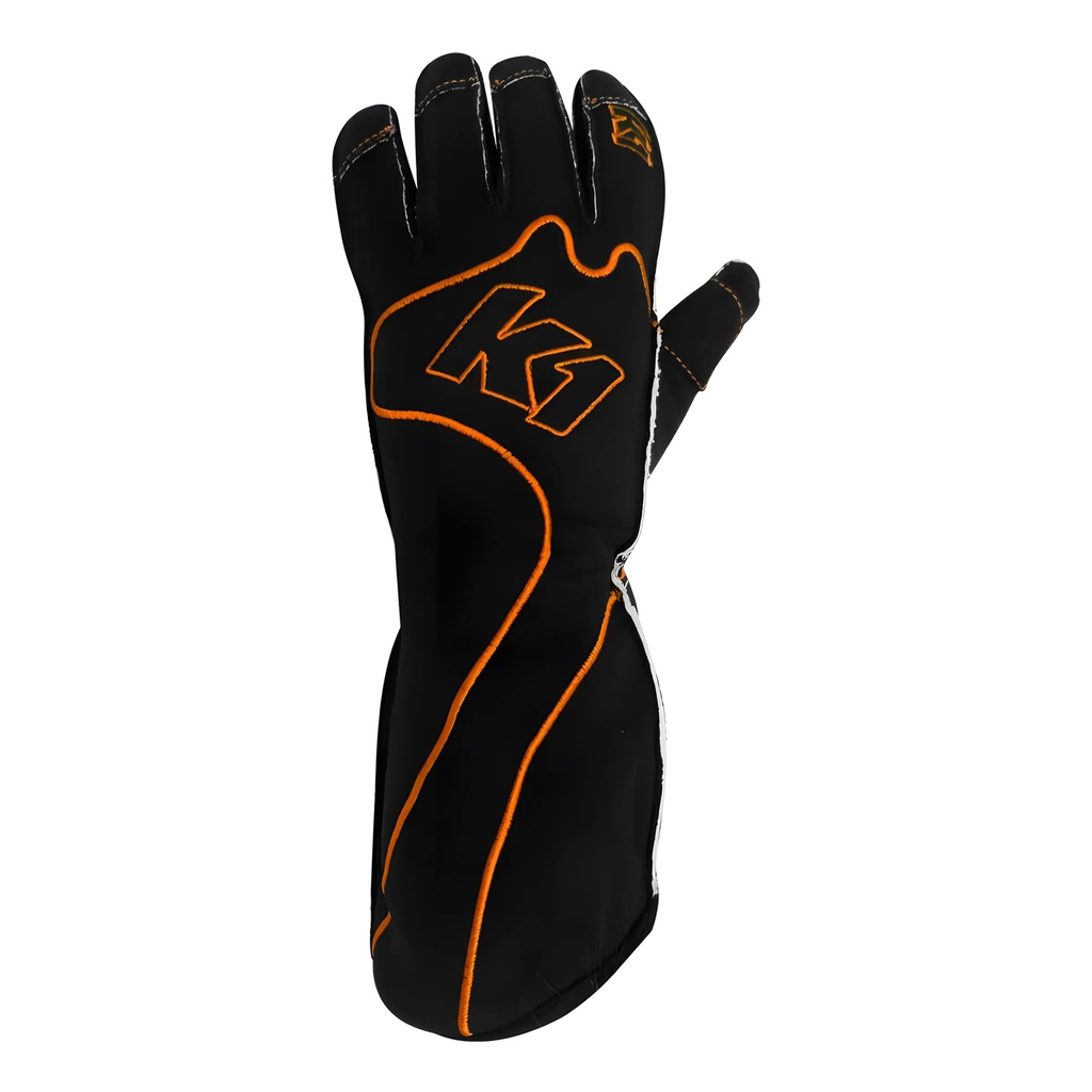 [K1R13-RS1-O-M] K1 Racegear - Gloves Karting Adult RS1 Medium Black/Orange